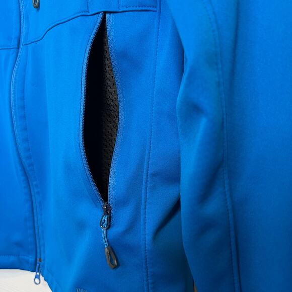 MAMMUT Softshell Windbreaker Full Zip Jacket in Blue and Black Men's Medium - Picture 6 of 16